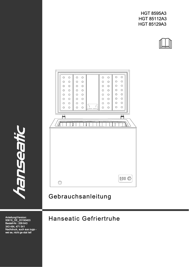 Page n°1 - Manuel utilisateur Hanseatic HGT85112A3