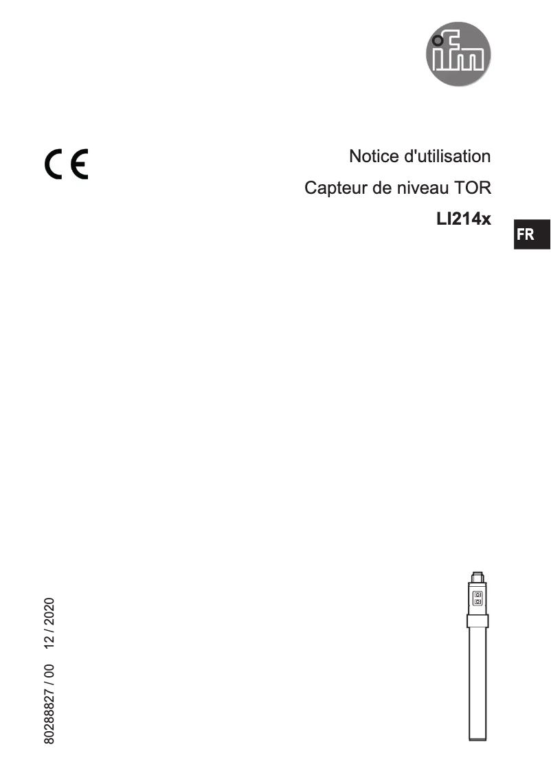 Page 1 de la notice Manuel utilisateur IFM LI2143