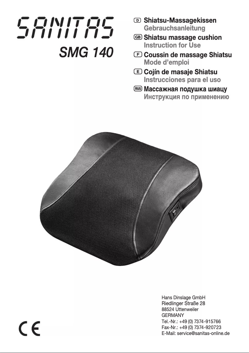 Page 1 de la notice Manuel utilisateur Sanitas SMG 140