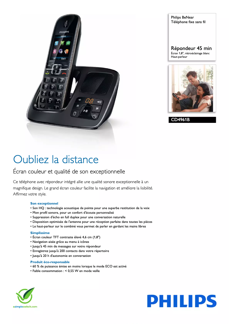 Imagen de la primera página del manual del dispositivo BeNear CD4961B