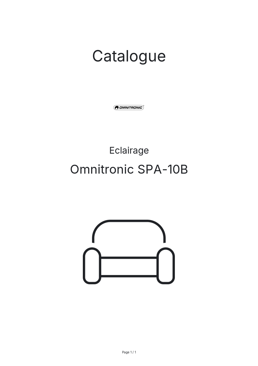 Image de la première page du manuel de l'appareil SPA-10B