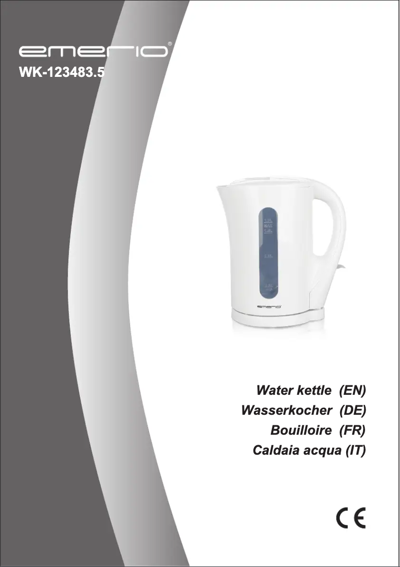 Image de la première page du manuel de l'appareil WK-123483.5