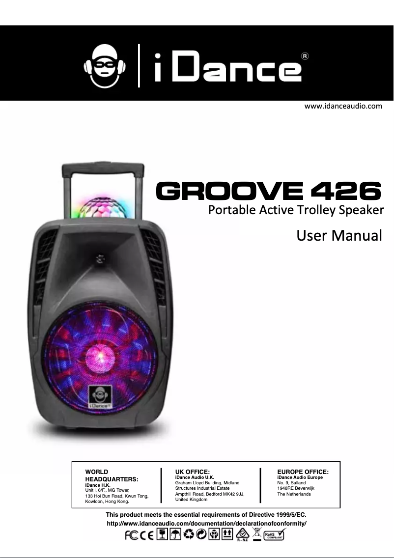 Image de la première page du manuel de l'appareil Groove 426