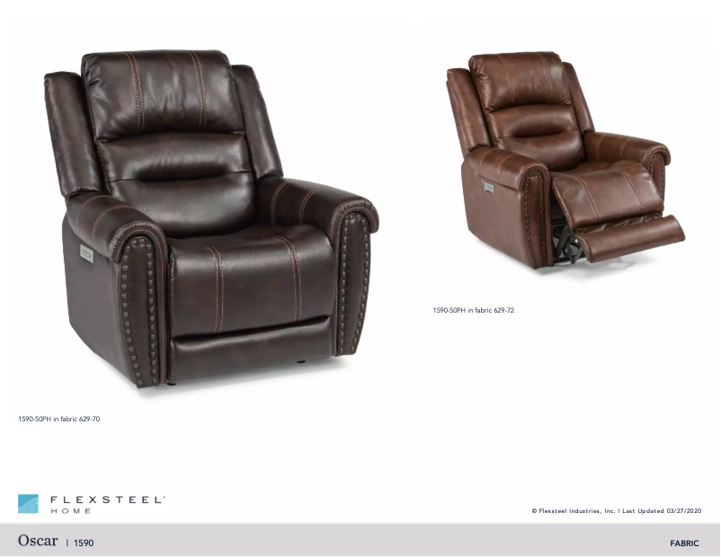 Page n°1 - Manuel utilisateur Flexsteel Oscar 1590-50PH