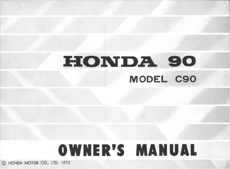 Page 1 de la notice Manuel utilisateur Honda C90 (1973)