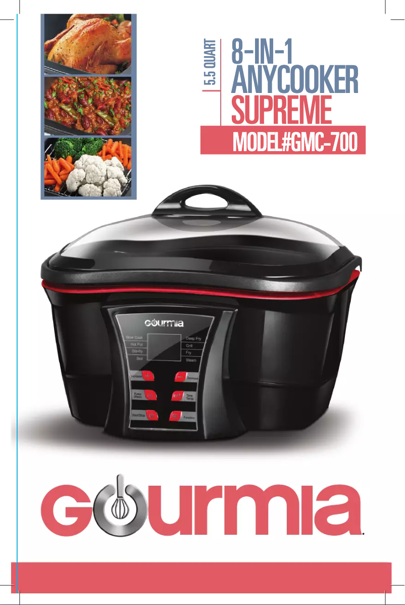Page 1 de la notice Manuel utilisateur Gourmia GMC700