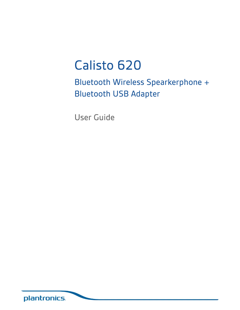 Página 1 del manual Manual de usuario Plantronics Calisto P620-M