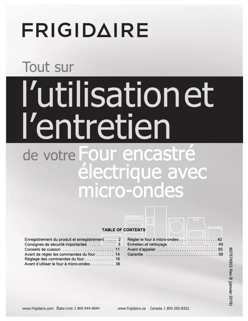 Image de la première page du manuel de l'appareil FGMC3066UF