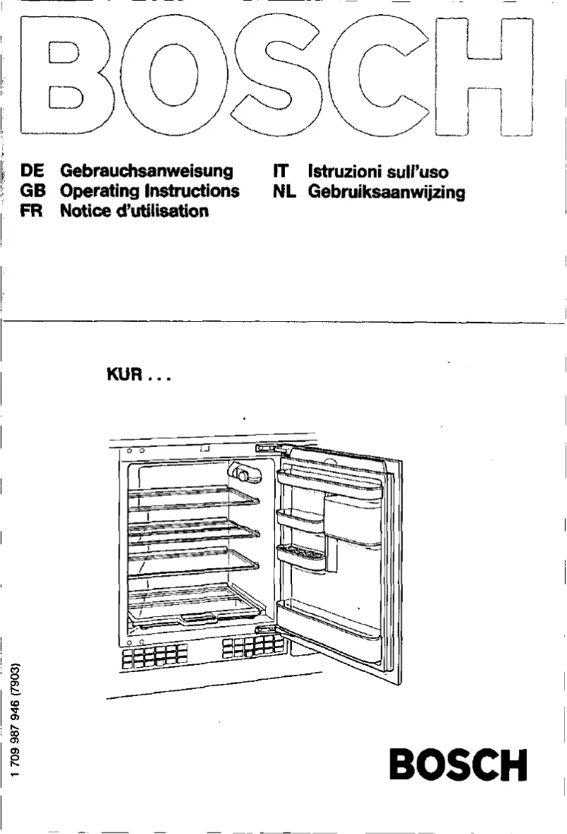 Page n°1 - Manuel utilisateur Bosch KUR1502