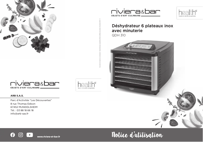 Page 1 de la notice Manuel utilisateur Riviera & Bar QDH310