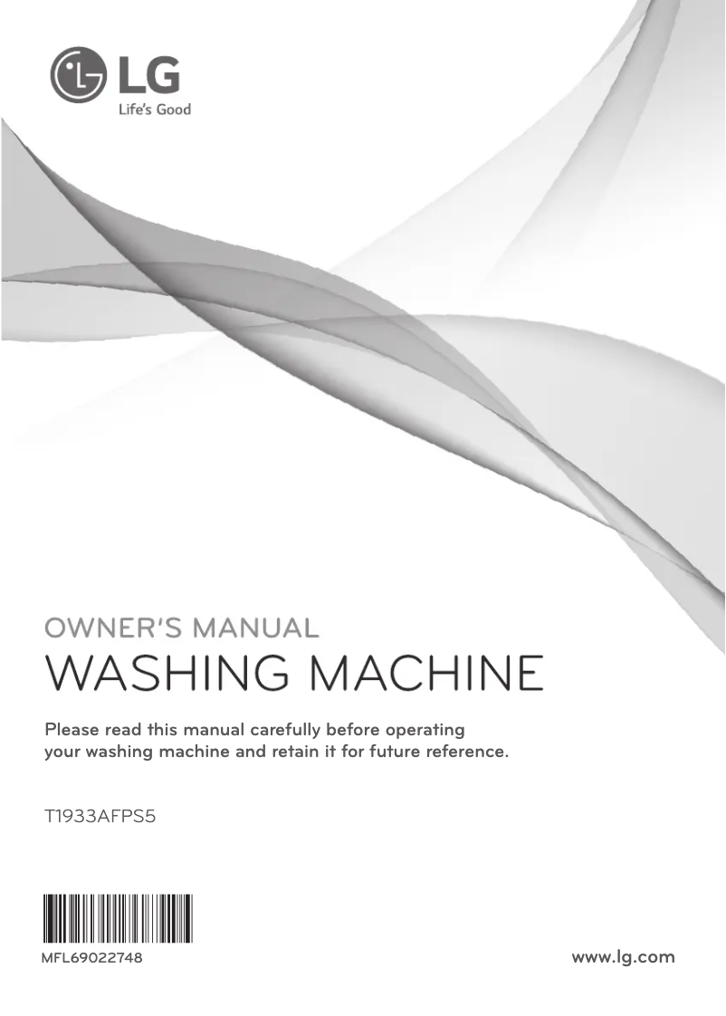 Image de la première page du manuel de l'appareil T1933AFPS5