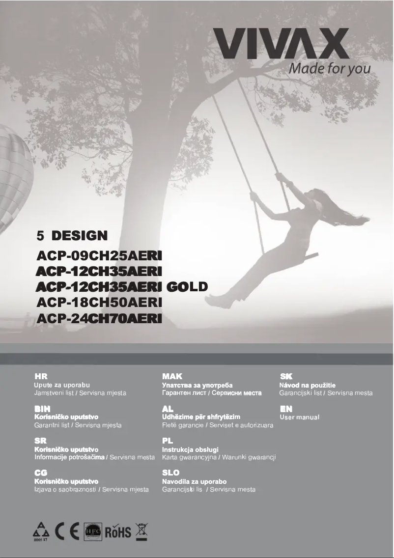 Page 1 de la notice Manuel utilisateur Vivax ACP-12CH35AERI GOLD