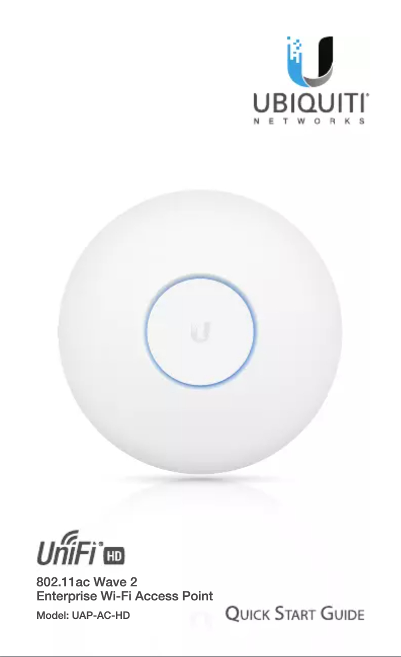 Image de la première page du manuel de l'appareil UniFi UAP-AC-HD
