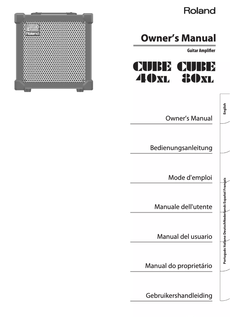 Page 1 de la notice Manuel utilisateur Roland CUBE-80XL