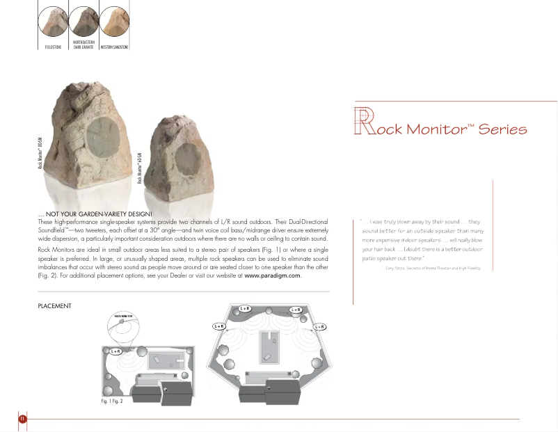 Page 1 of the manual Technical Sheet Paradigm Rock Monitor 60-SM