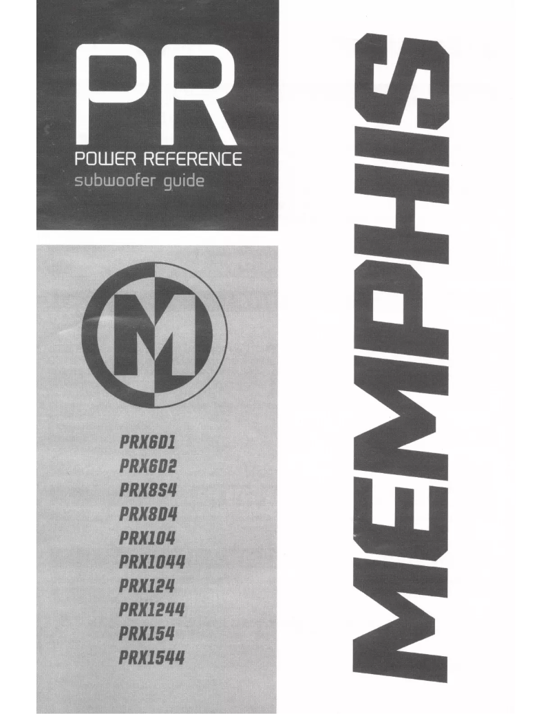 Page n°1 - Manuel utilisateur Memphis Audio 15-PRX1244
