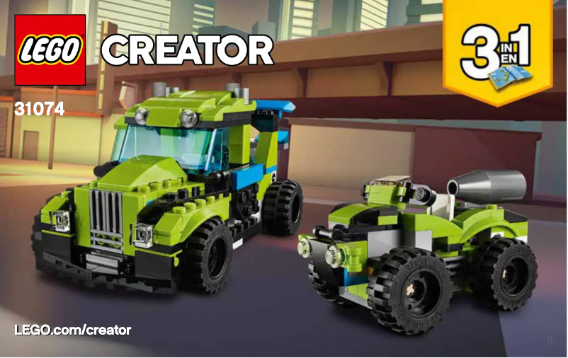 Page n°1 - Consignes visuelles Lego Creator 31074