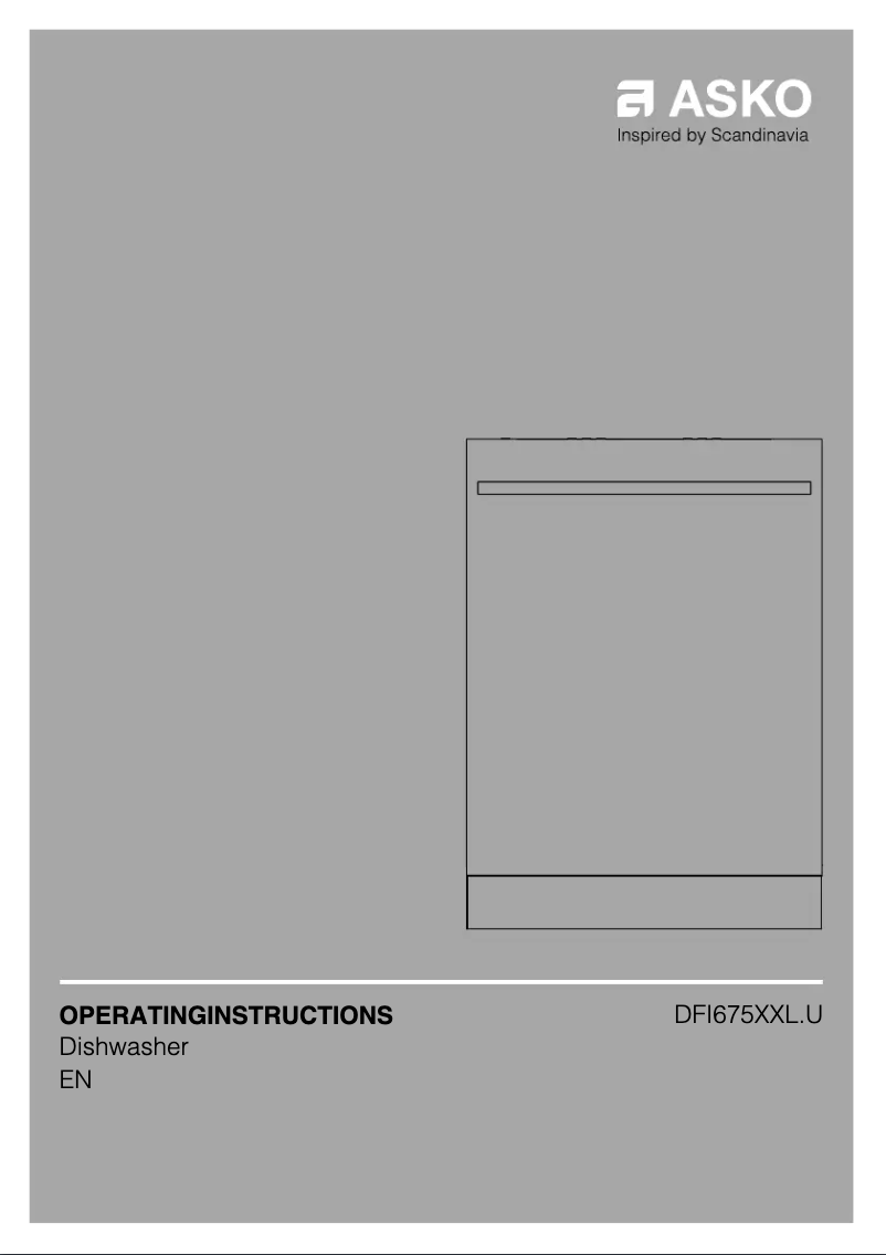 Page n°1 - Manuel utilisateur Asko DFI675XXL