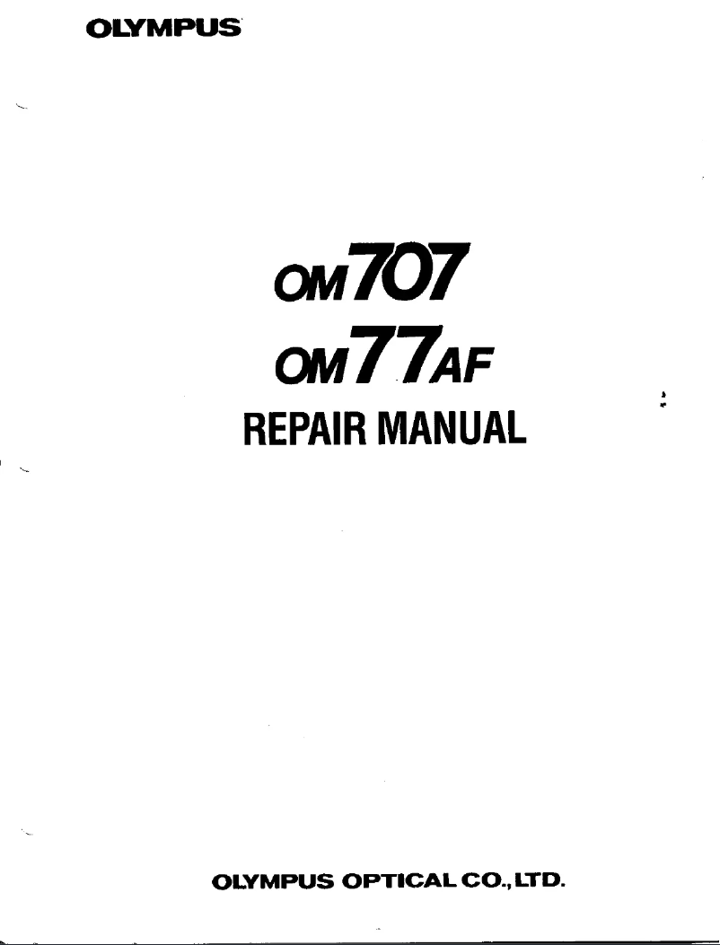 Página 1 del manual Manual de usuario Olympus OM707