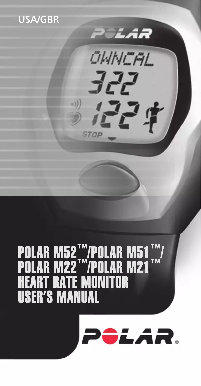 Page 1 de la notice Manuel utilisateur Polar M52