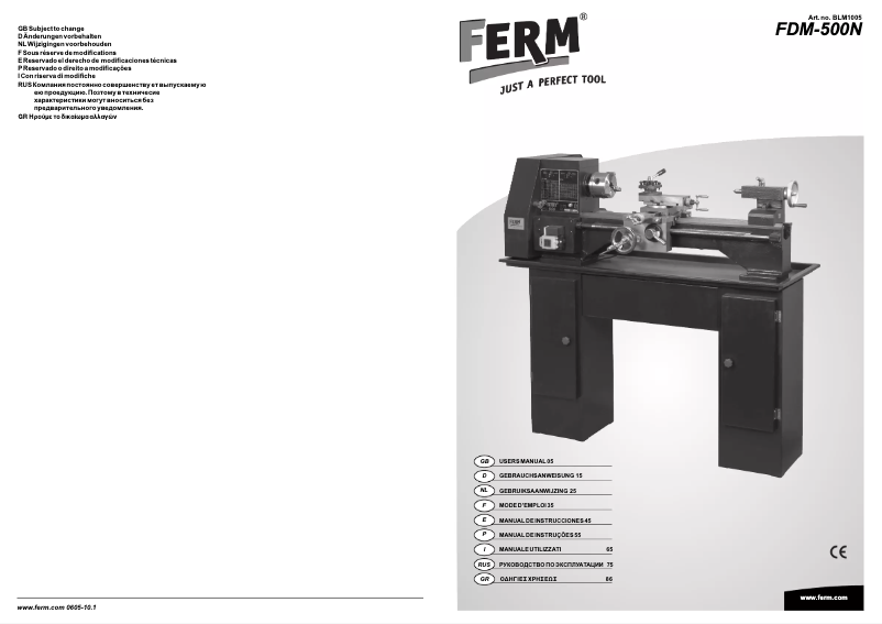 Página 1 del manual Manual de usuario Ferm BLM1005
