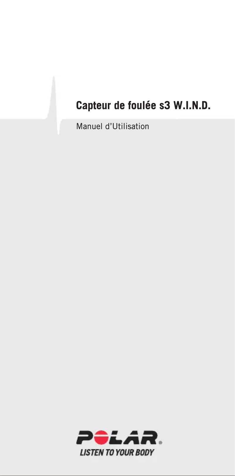 Page 1 de la notice Manuel utilisateur Polar S3 W.I.N.D