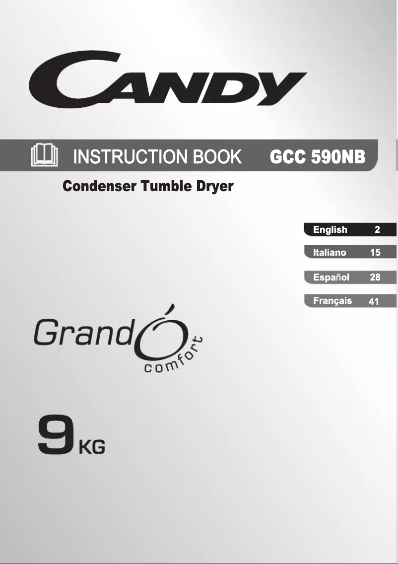 Page n°1 - Manuel utilisateur Candy GCC 590NB-S