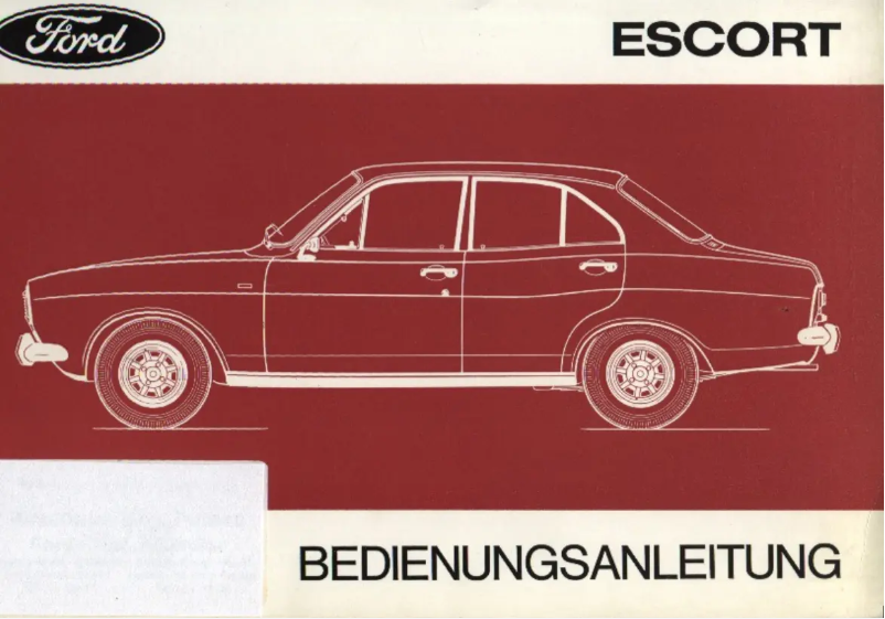 Page 1 de la notice Manuel utilisateur Ford Escort (1976)