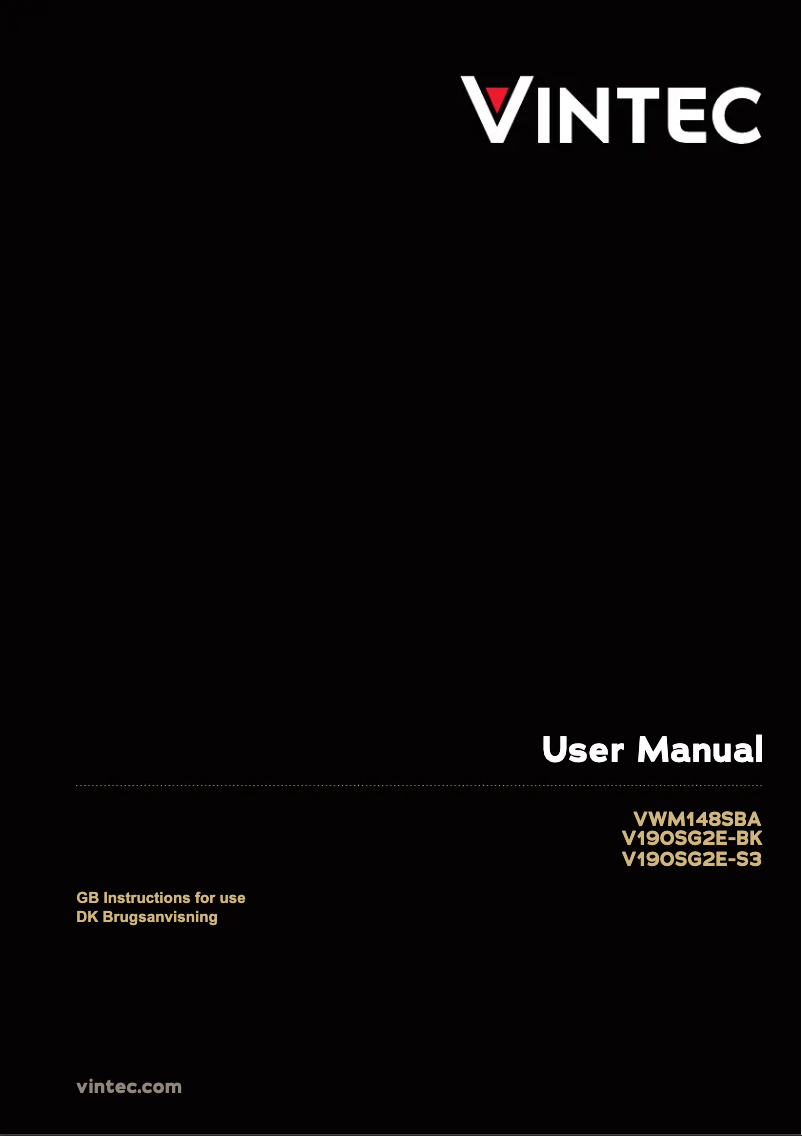 Page n°1 - Manuel utilisateur Vintec VWM148SBA-L