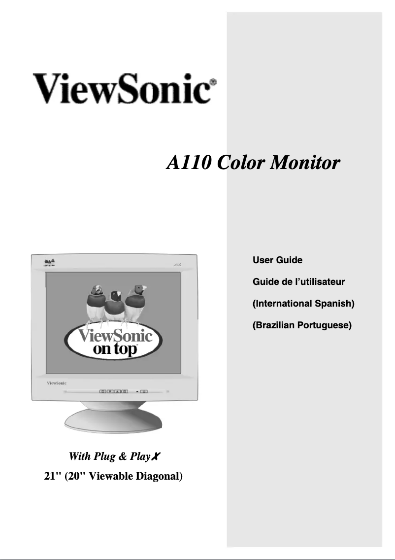 Image de la première page du manuel de l'appareil A110