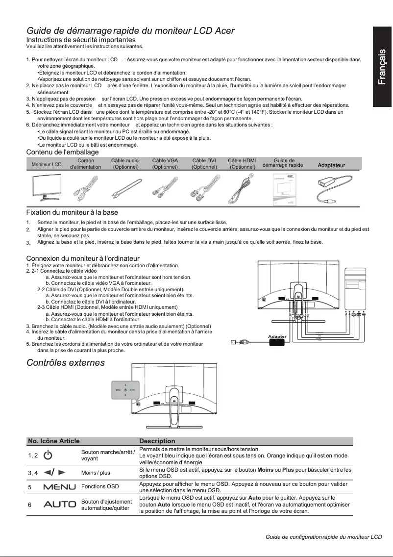 Página 1 del manual Manual de usuario Acer ED273
