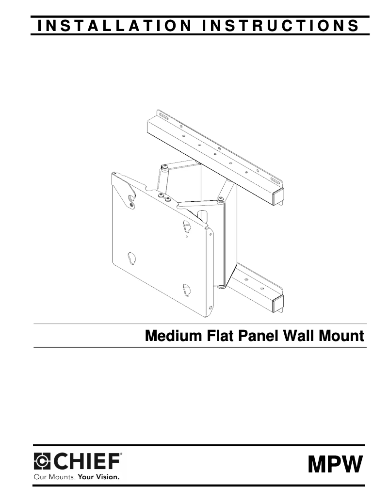 Page 1 de la notice Manuel utilisateur Chief MPW6000B