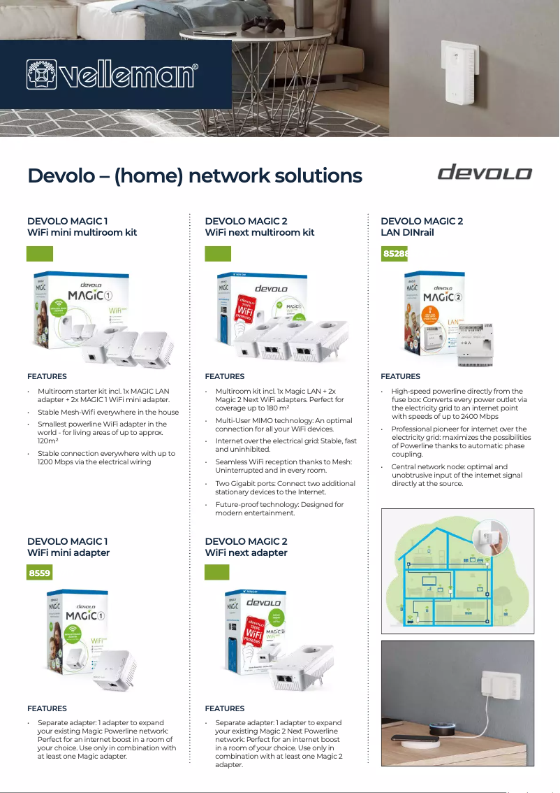 Page 1 de la notice Fiche technique Devolo Magic 2 WiFi next