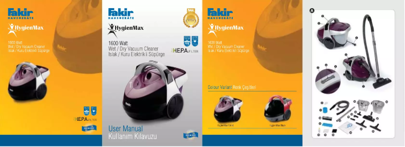 Page n°1 - Manuel utilisateur Fakir HygienMax