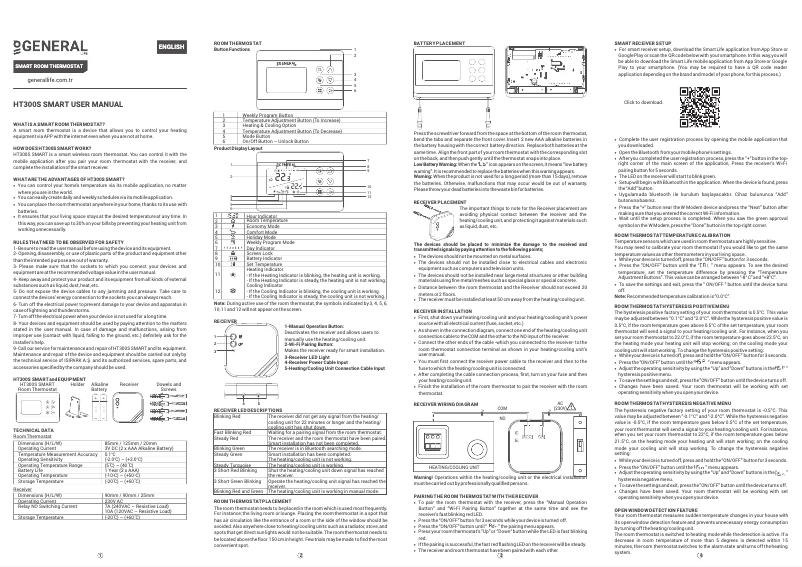 Page n°1 - Manuel utilisateur GENERAL Life HT330S