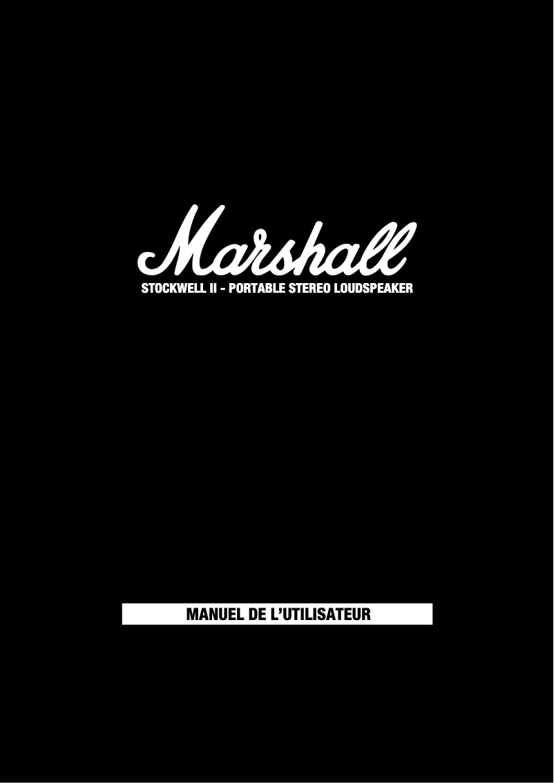 Page n°1 - Manuel utilisateur Marshall Stockwell II