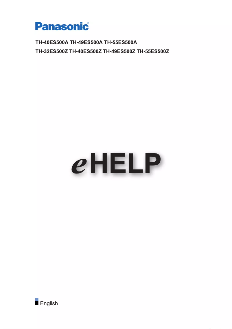 Página 1 del manual Manual de usuario Panasonic TH-49ES500A