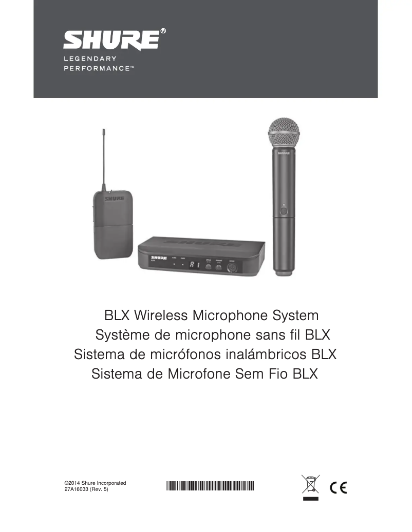 Image de la première page du manuel de l'appareil BLX14/PG31
