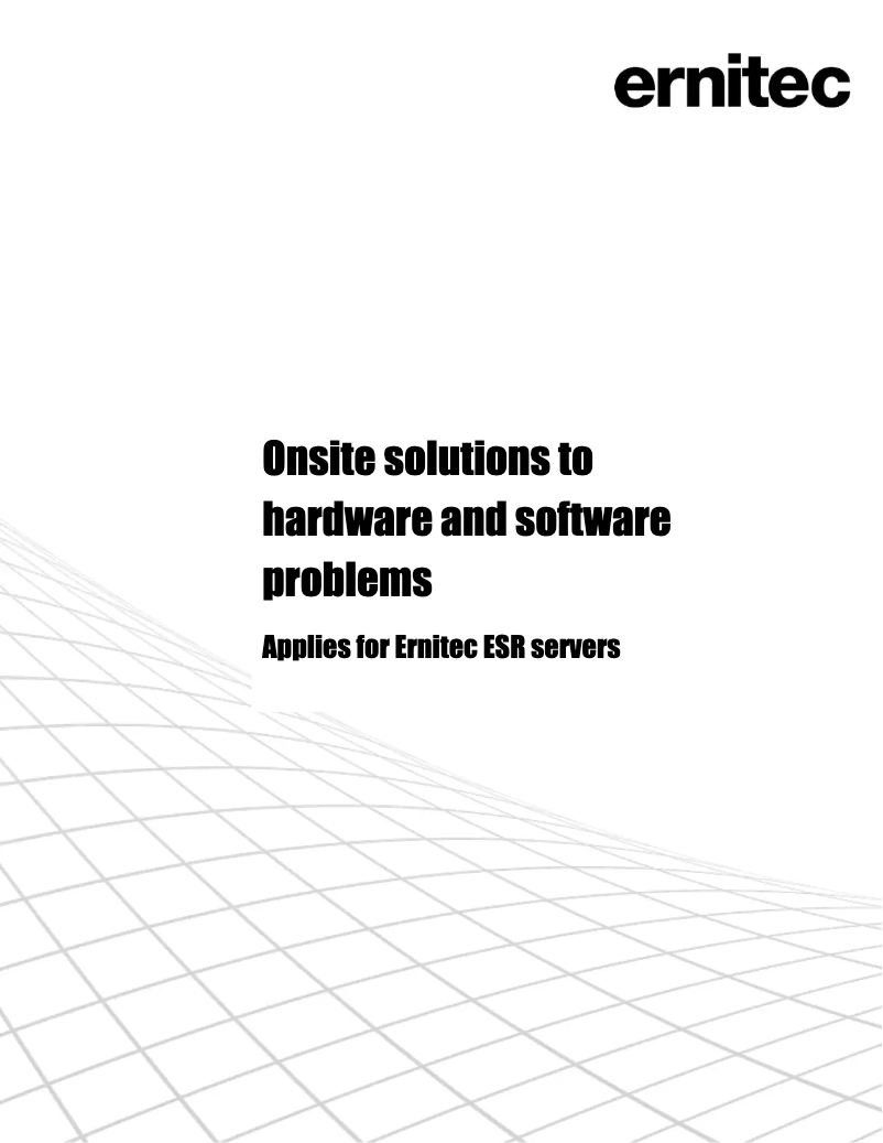 Page n°1 - Manuel utilisateur Ernitec CORE-1400-4R-V4