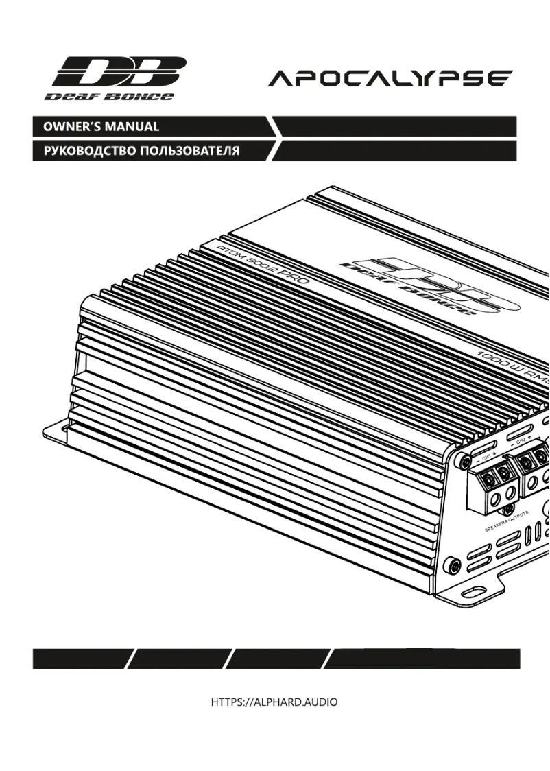 Page n°1 - Manuel utilisateur Deaf Bonce Apocalypse Atom 500.2 PRO