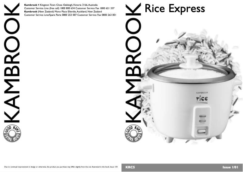 Page n°1 - Manuel utilisateur Kambrook KRC80CHO