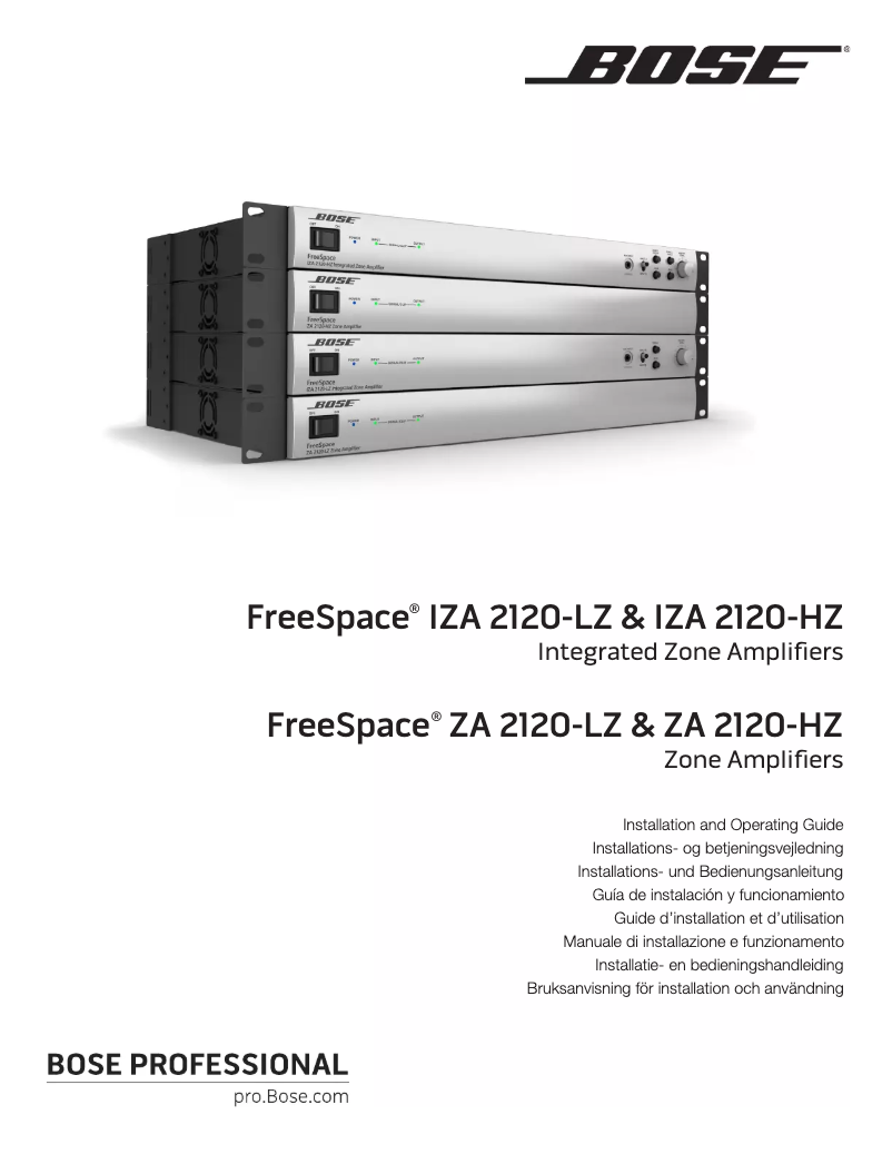 Page 1 de la notice Manuel utilisateur Bose FreeSpace ZA 2120-LZA