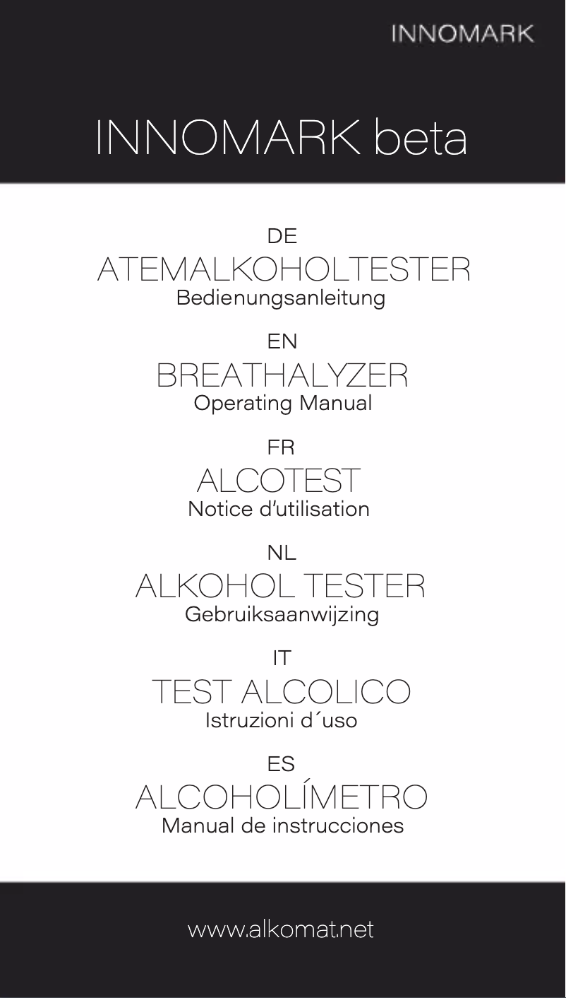 Image de la première page du manuel de l'appareil INNOMARK beta