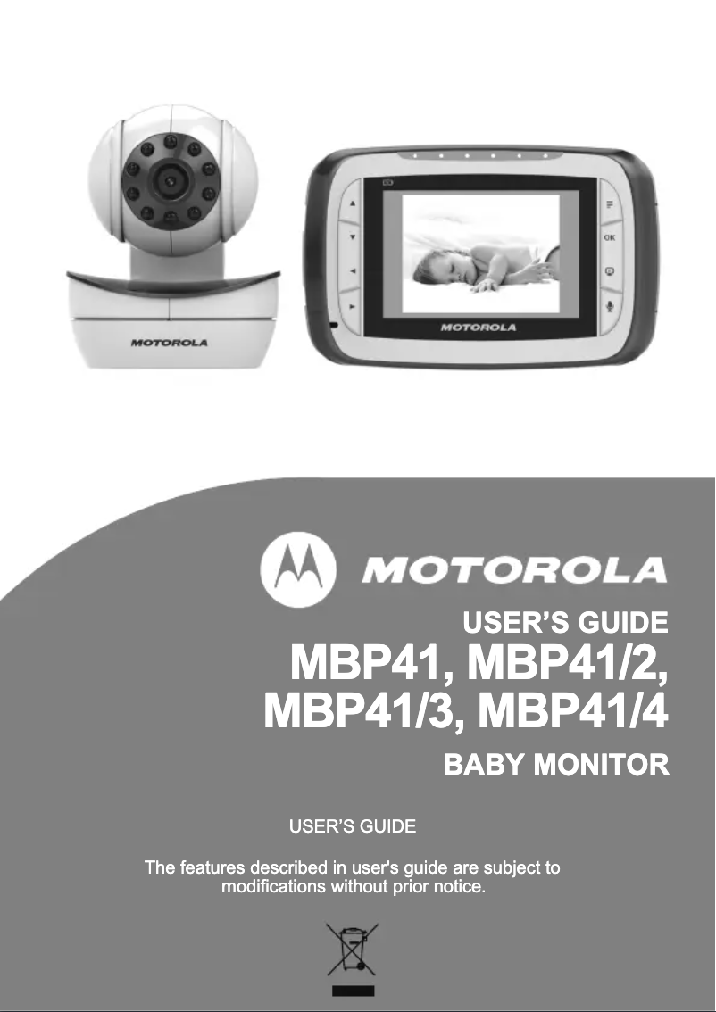 Page n°1 - Manuel utilisateur Motorola MBP41