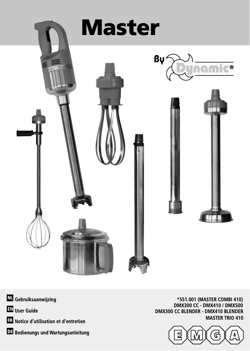 Image de la première page du manuel de l'appareil Master 551001