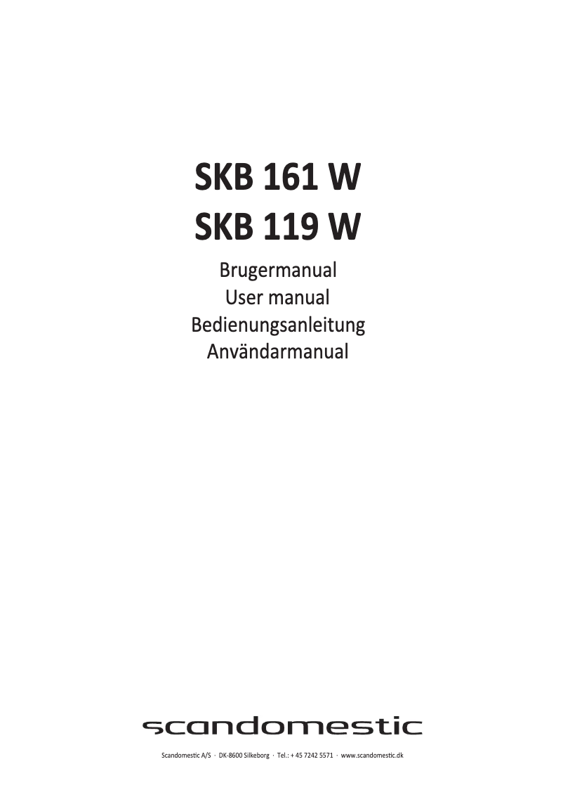 Page n°1 - Manuel utilisateur Scandomestic SKB 119 W