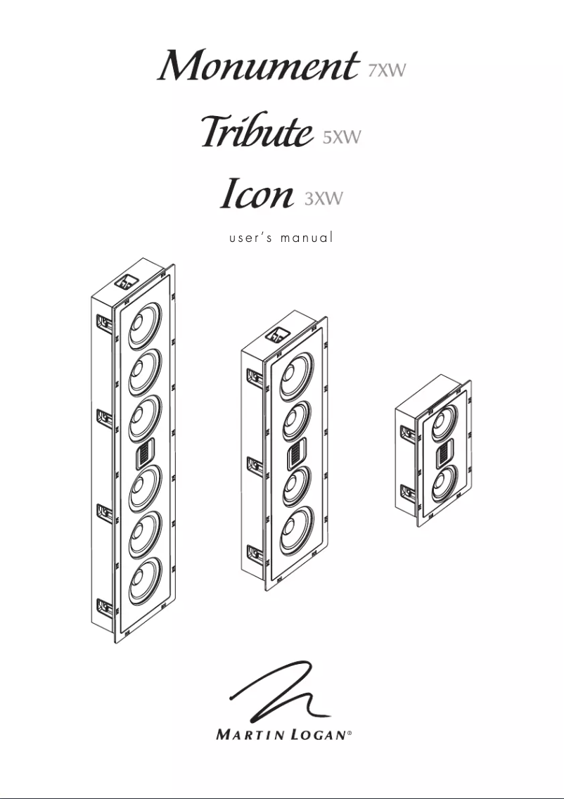 Page n°1 - Manuel utilisateur Martin Logan Tribute 5XW