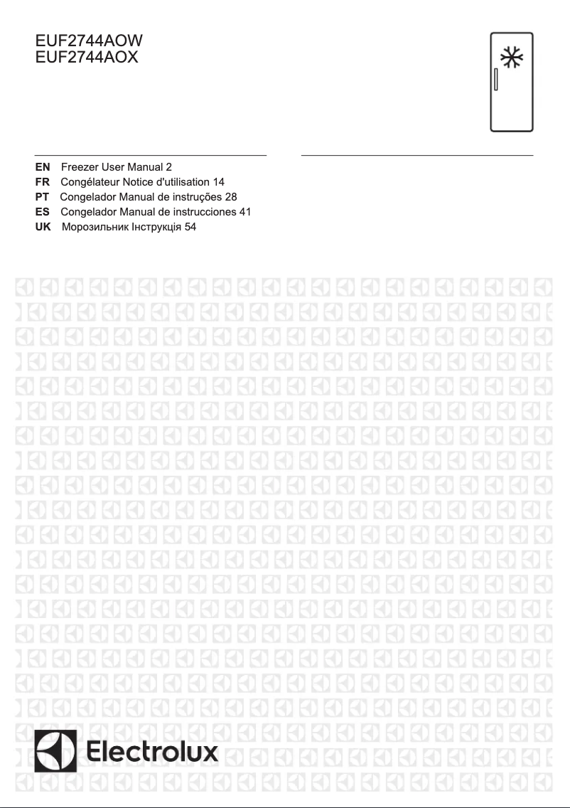 Page 1 de la notice Manuel utilisateur Electrolux EUF2744AOX