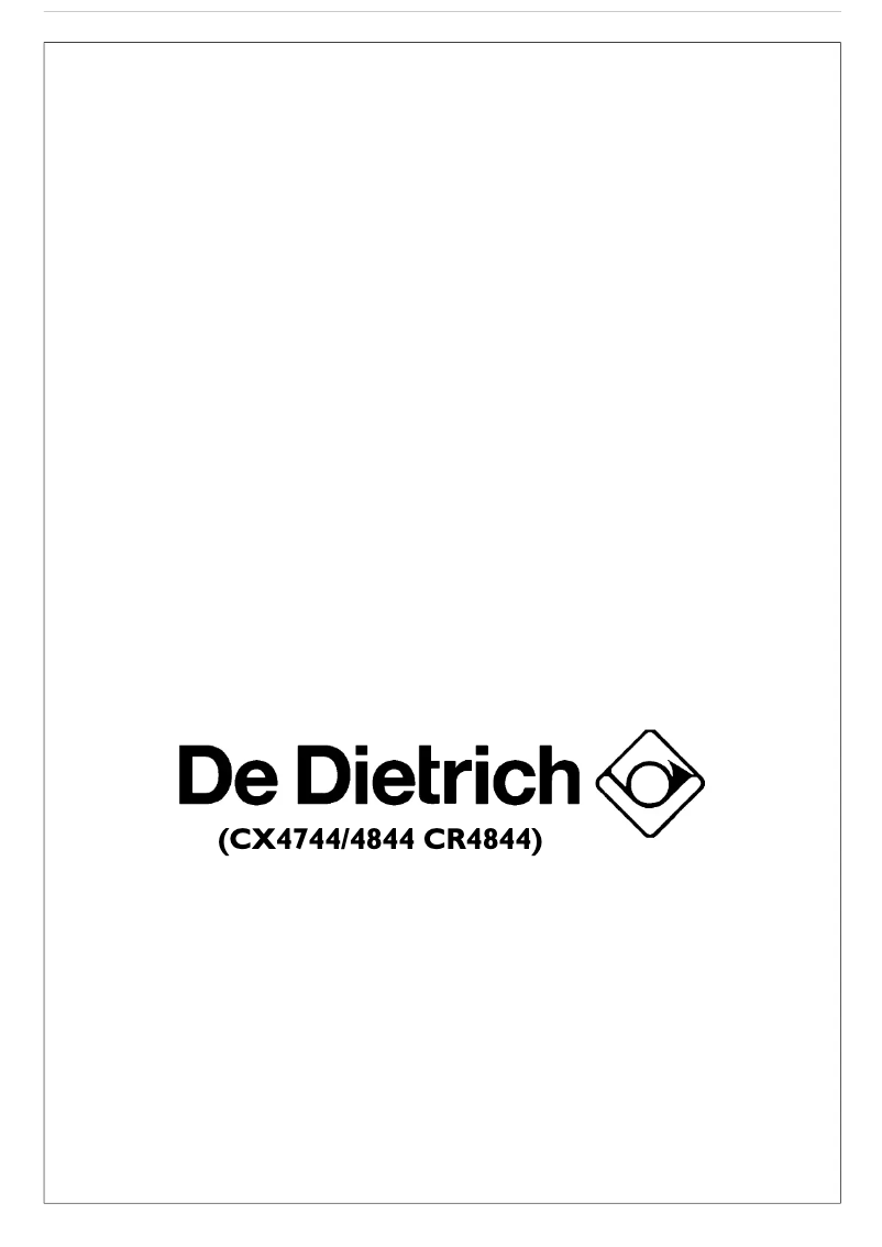 Page 1 de la notice Manuel utilisateur De Dietrich CX4744