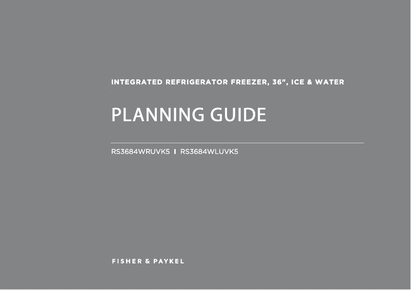 Page n°1 - Fiche technique Fisher & Paykel RS3684WRUVK5